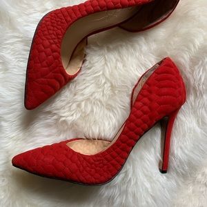 Jessica Simpson quilted red heels 👠 👠